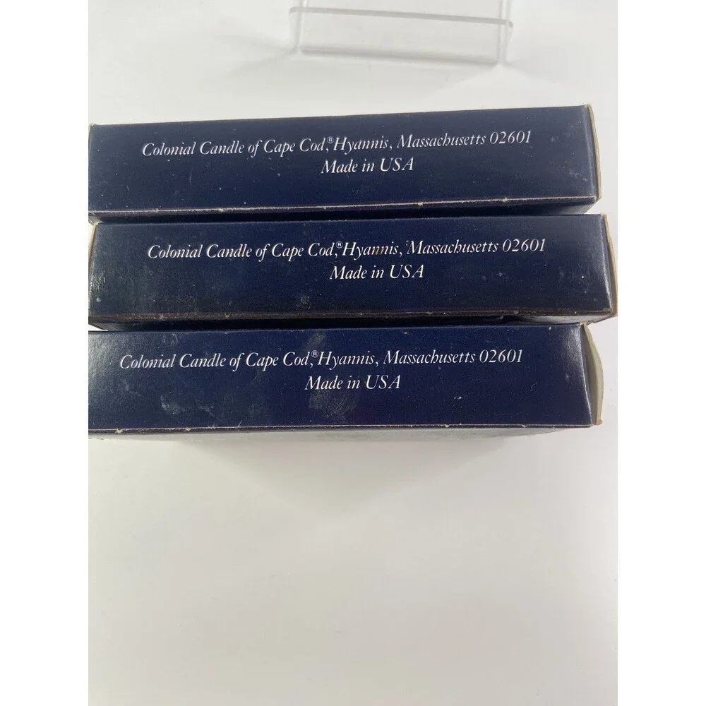 Colonial Candle Cape Cod Twist Angelabra White (3) 12ct Boxes Taper 4 1/2” Chime